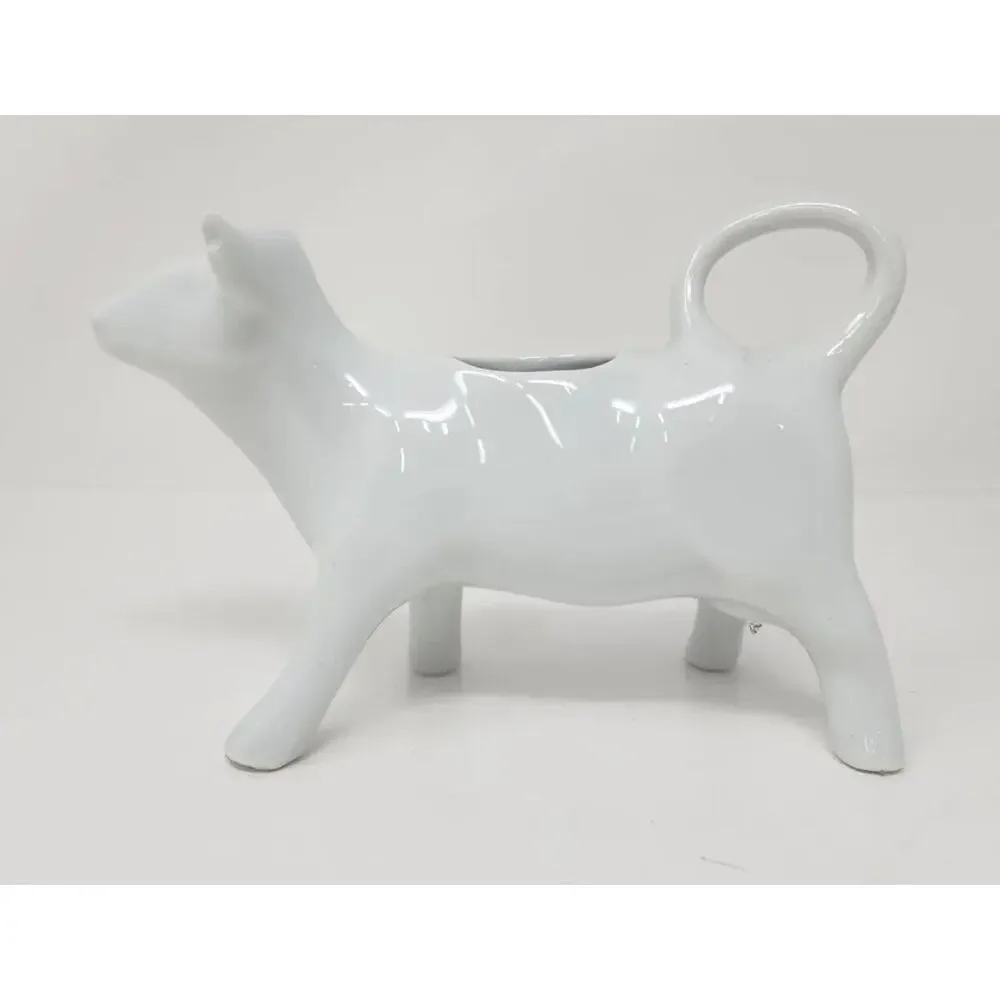 Vintage Pillivuyt France‎ Porcelain R901 56 White Cow Figurine Milk Creamer U1